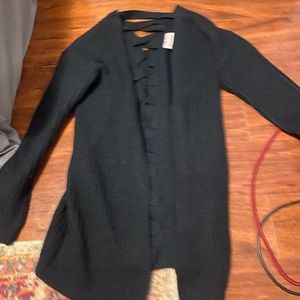 black cardigan